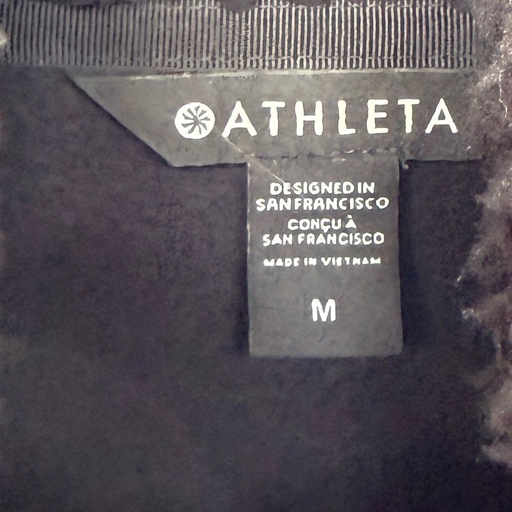 ATHLETA black half zip thick fleece pullover with pockets - Picture 2 of 7